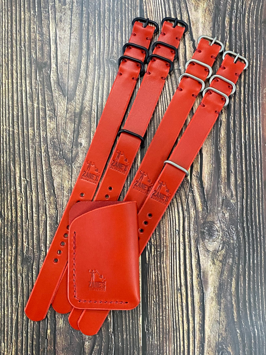 NATO Strap - Wickett & Craig English Bridle - Red – Zane's Handmade